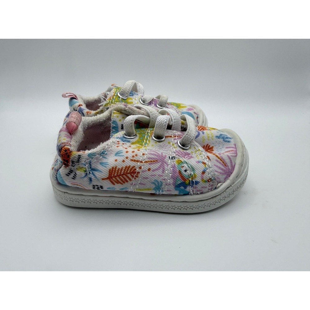 Wonder Nation Baby‎ Toddler Girl Size 3 Floral Canvas Sneakers Shoes